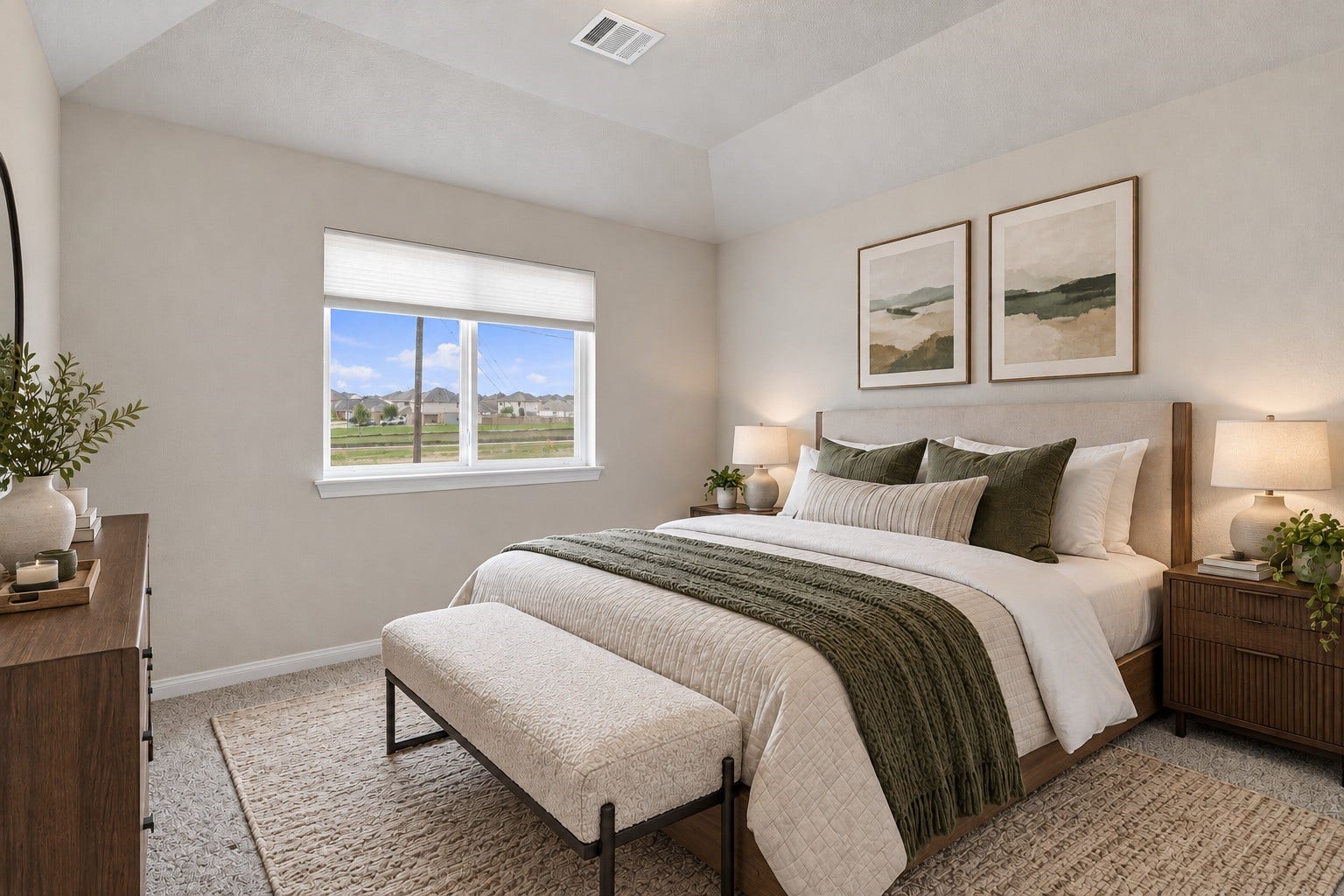 24115 Lake Molveno Drive, Katy, TX 77493 Virtually Staged: Showcasing smart spatial proportions, this additional bedroom balances cozy comfort with modern floor space.