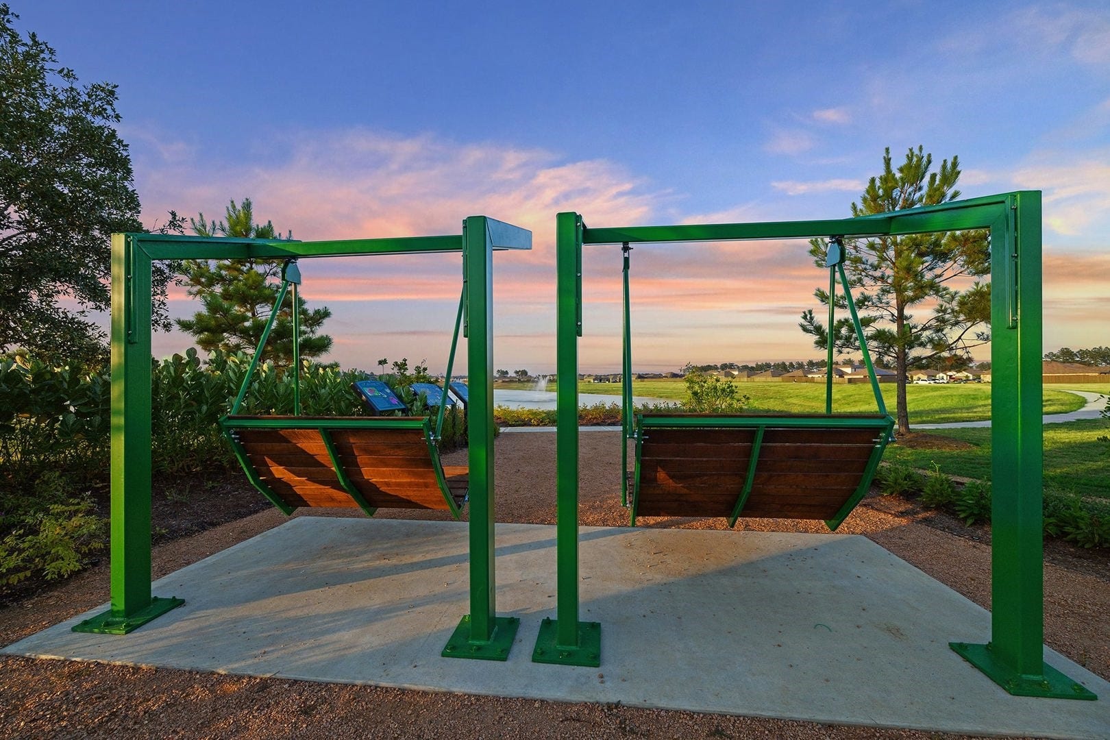 Canopies - Butterfly Garden Swing - Amenity Photography - Risewell Homes