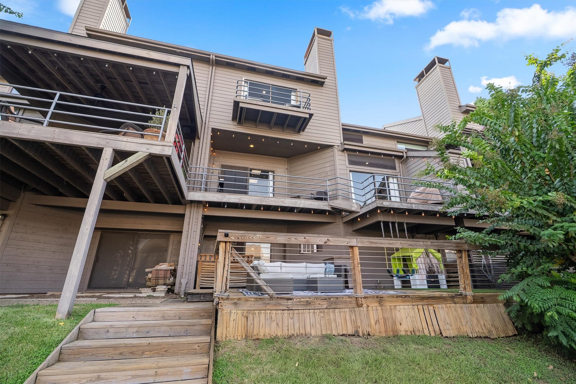 18217 Sandy Cove, Houston, TX 77058 With three balconies, there is no shortage of places to enjoy the water views.