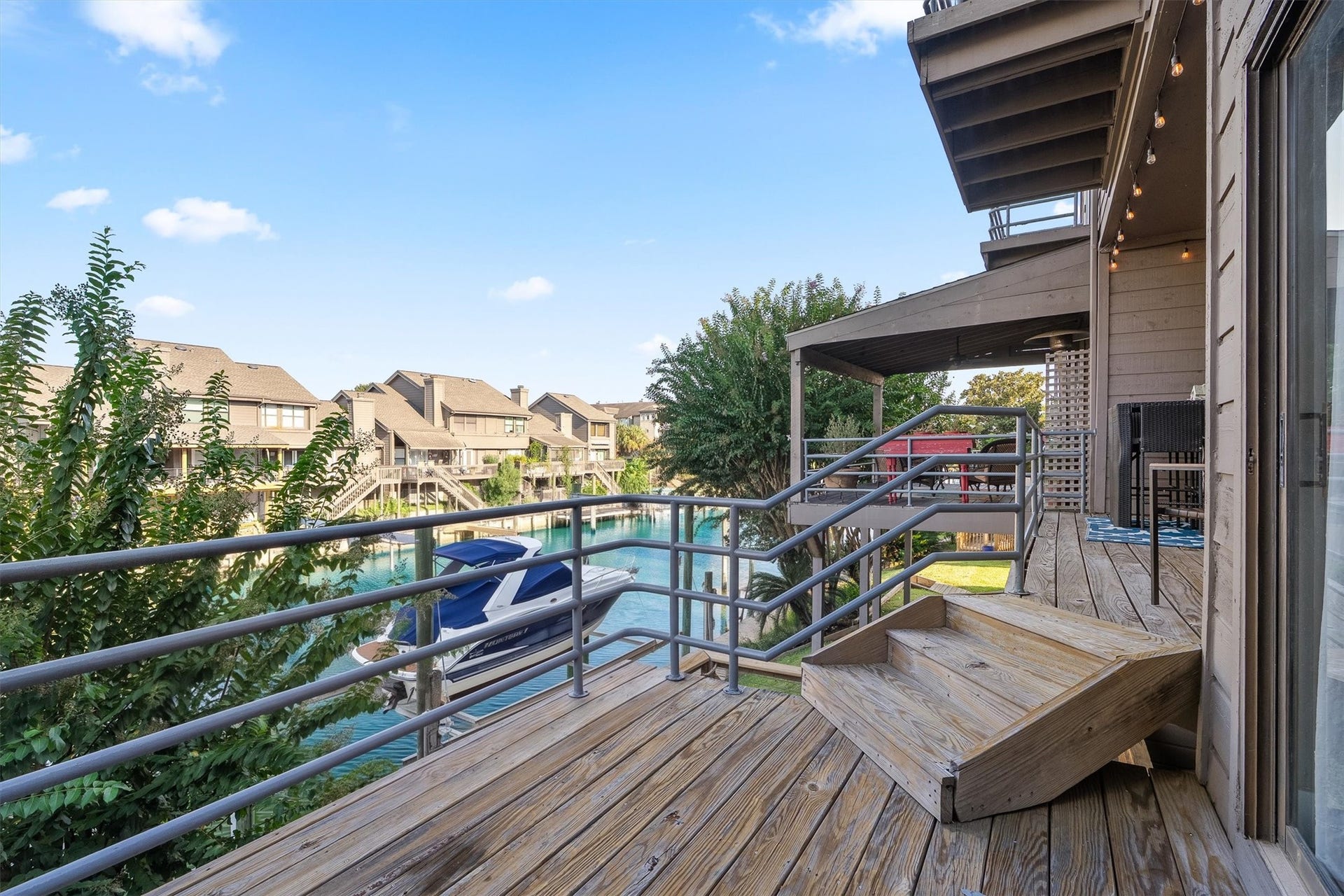 18217 Sandy Cove, Houston, TX 77058 Shaded balcony spaces ideal for afternoon relaxation.