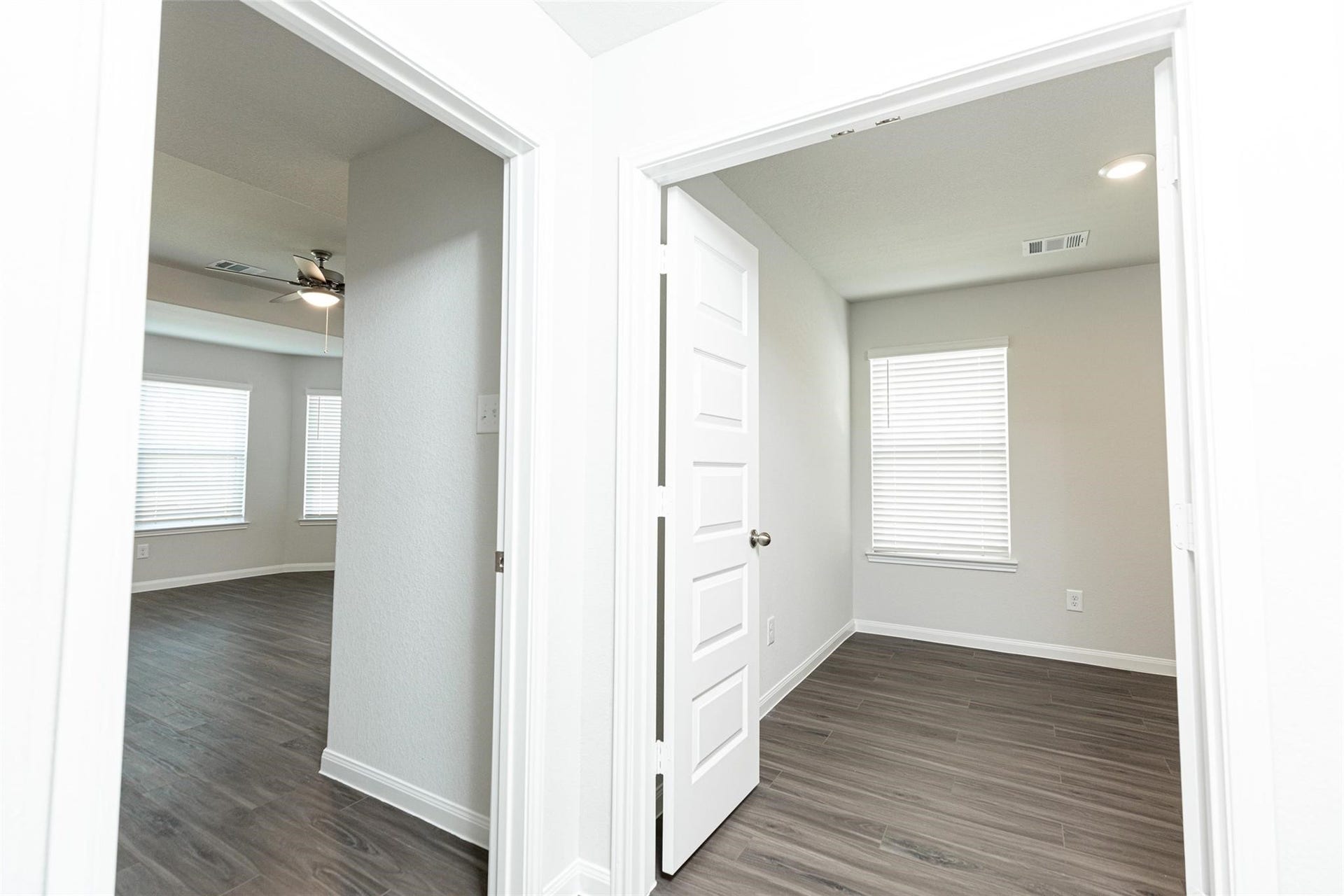 2312 Mooneye Court, Conroe, TX 77384 Master bedroom and office at the entrance