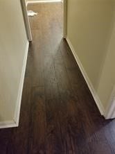 Hardwoods in hallway and den