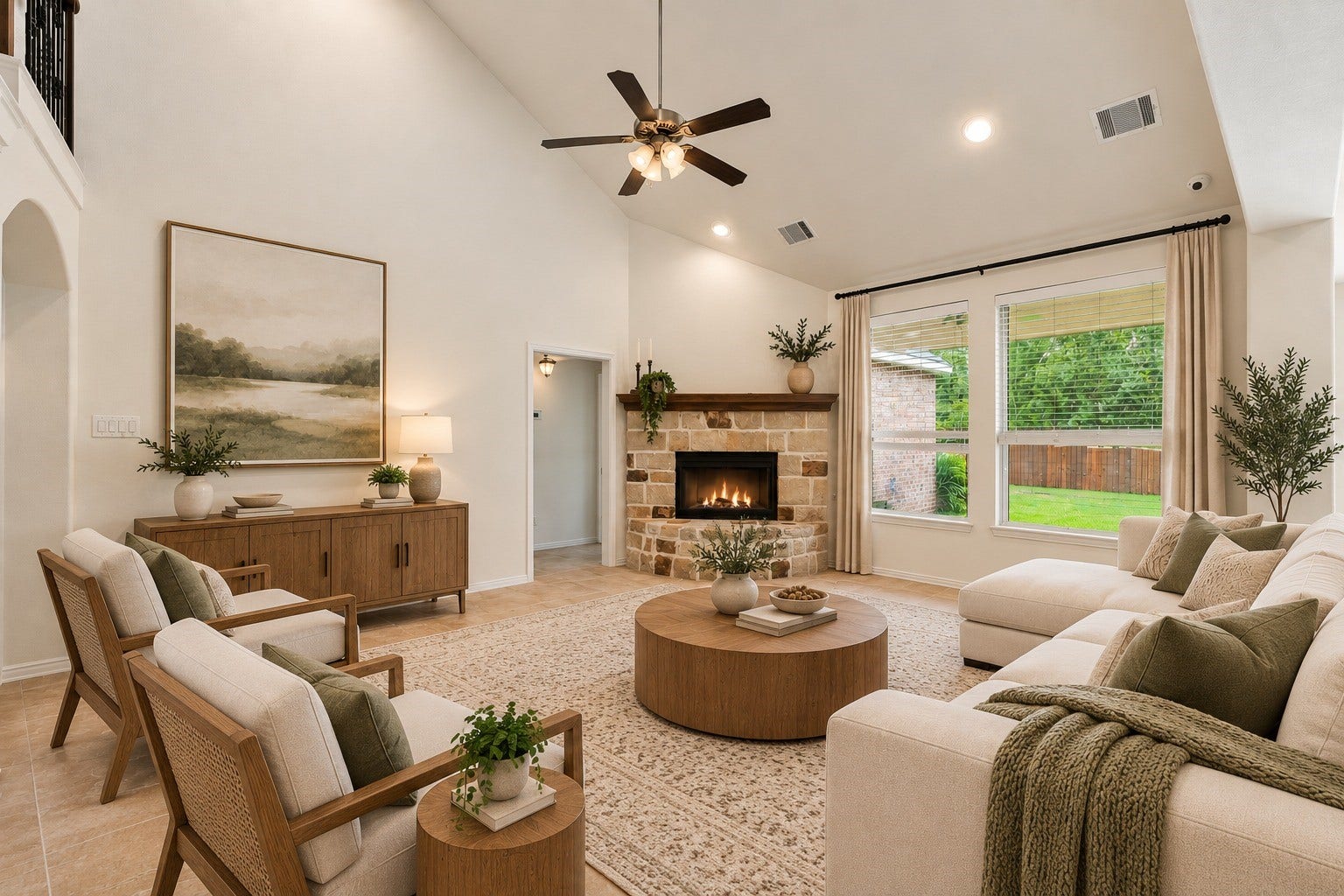 13102 Hollow Garden Lane, Rosharon, TX 77583 Living Room- Virtually Staged