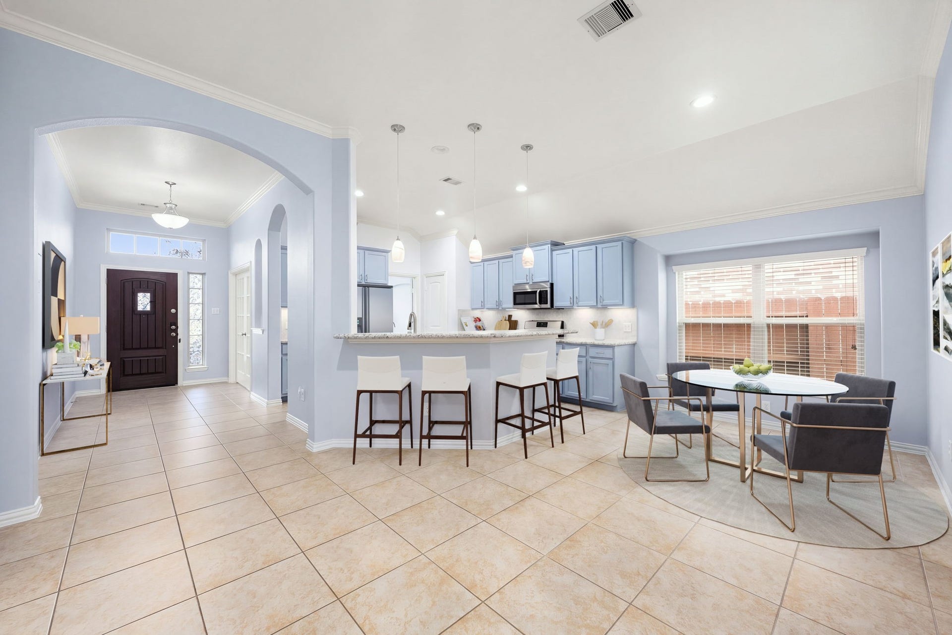Designed for the home chef who loves to entertain. The open kitchen layout pairs a functional wrap-around breakfast bar with a spacious dining nook, maximizing your seating possibilities. *Virtually Staged