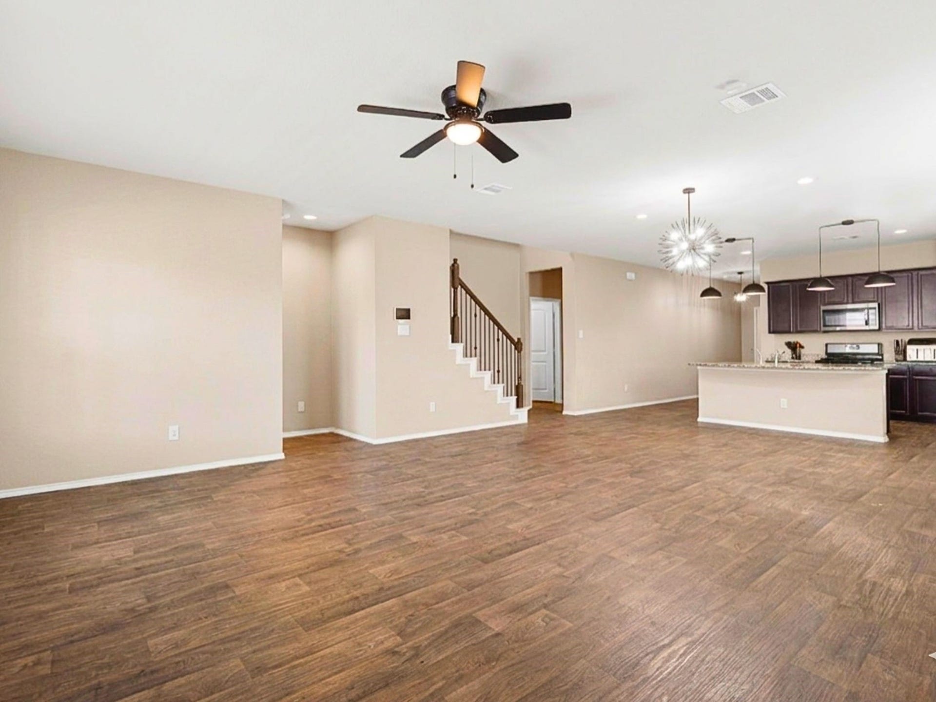 22624 Theodoli Drive, Katy, TX 77449 Living Room open to Kitchen