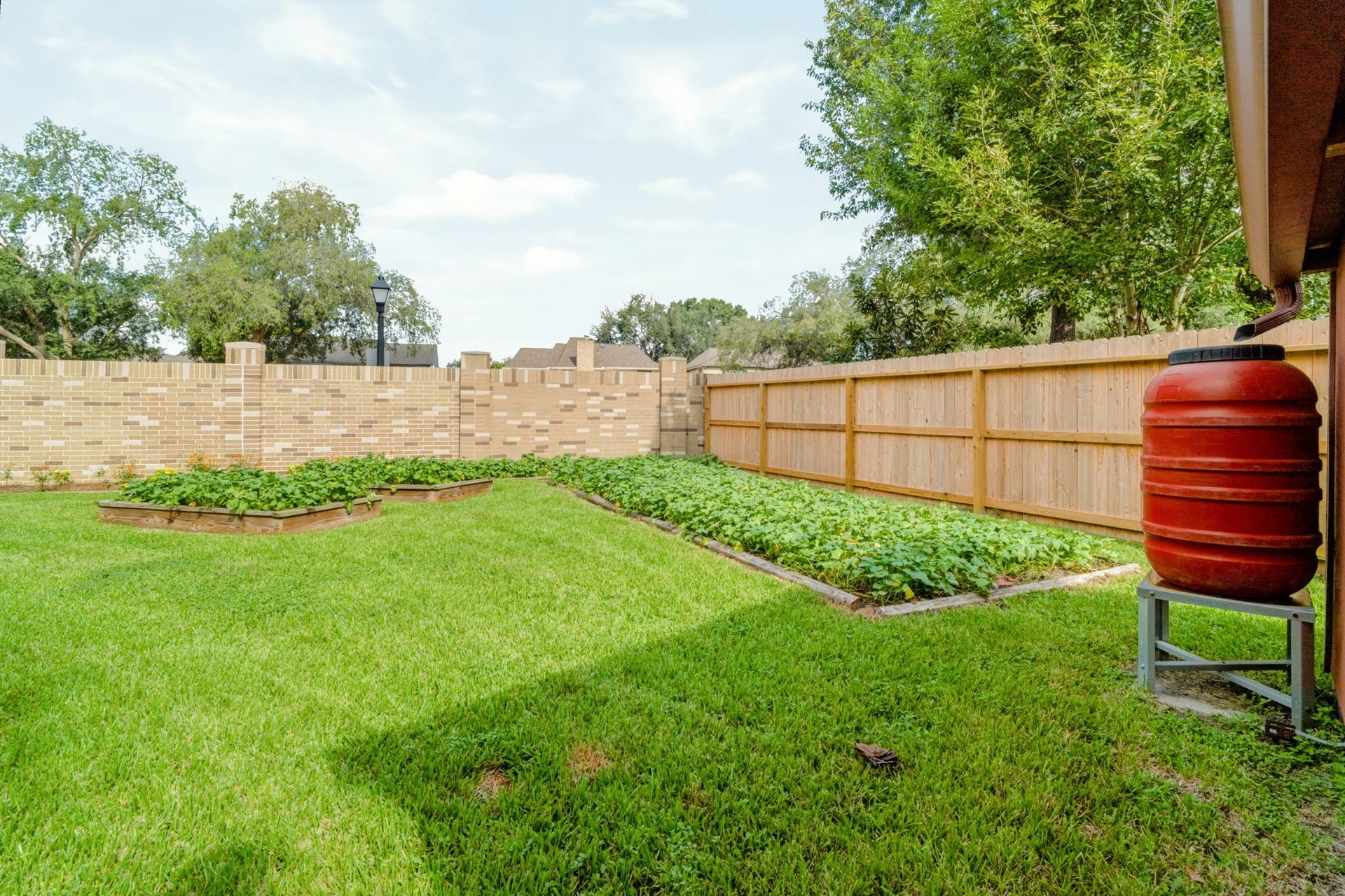 1802 Brushy Creek Drive, Sugar Land, TX 77478 Plenty of outdoor space with two side yards in addition to the backyard, offering added flexibility for outdoor activities, gardening, and entertaining.