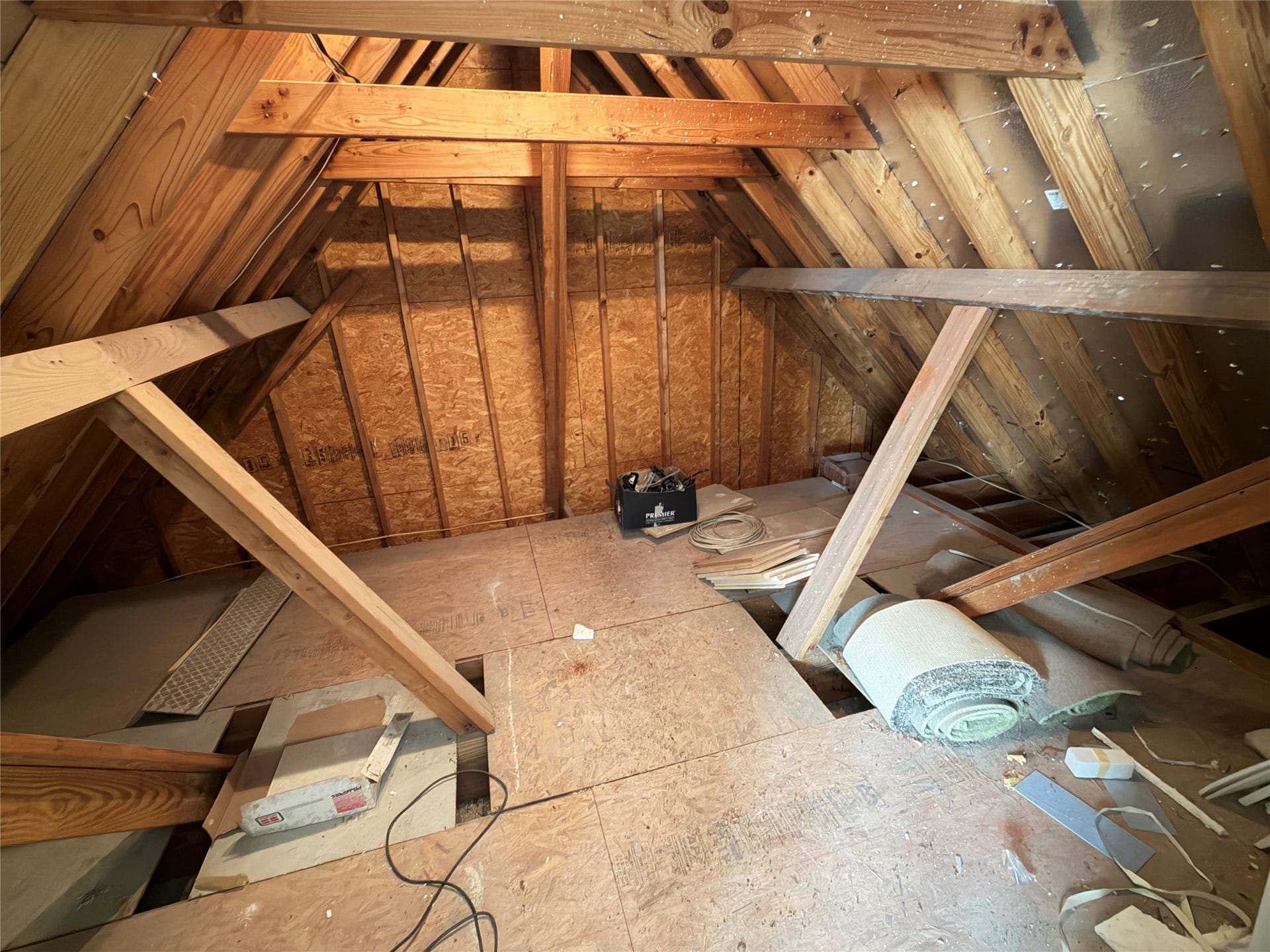 So much storage space! This is the other attic with access from the secondary bedroom.