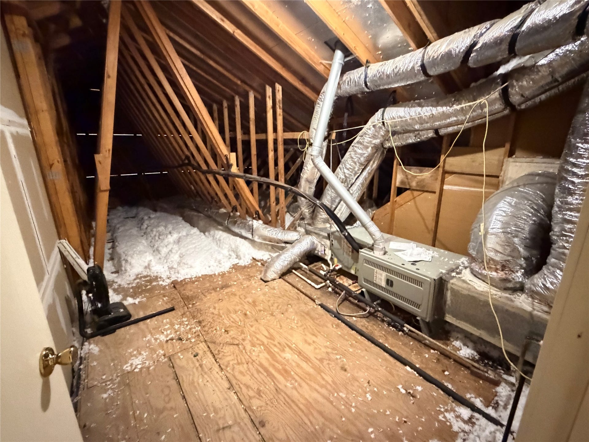 The is the large storage space in the attic.