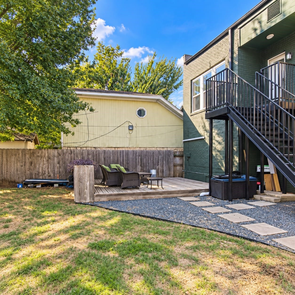 4540 Mckinney Street, #2, Houston, TX 77023 Backyard relaxation spot with patio furniture