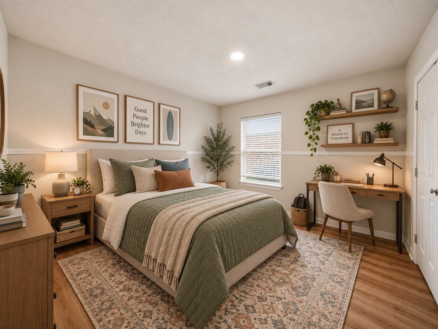18126 Brightwood Park Lane, Richmond, TX 77407 Virtually staged secondary bedroom highlights a comfortable layout with plenty of space for furnishings.