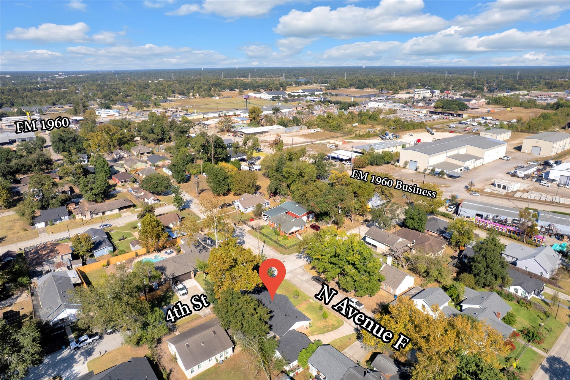 613 N Avenue F, Humble, TX 77338 Home nestled in a vibrant neighborhood with convenient access to FM 1960 and nearby businesses. Surrounded by lush greenery, this property offers a perfect blend of suburban tranquility and urban amenities.