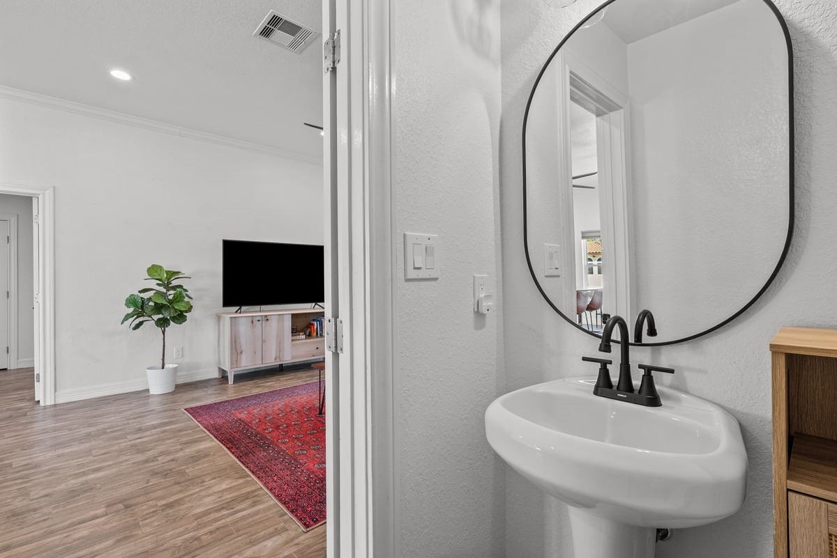 Half Bath connected to the main Living Room.