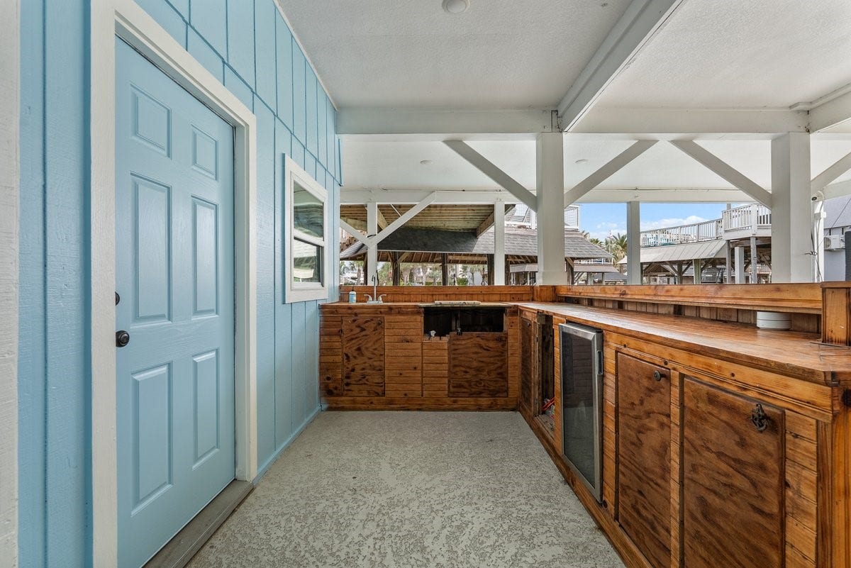 Large Outdoor Bar with Plenty of Storage!