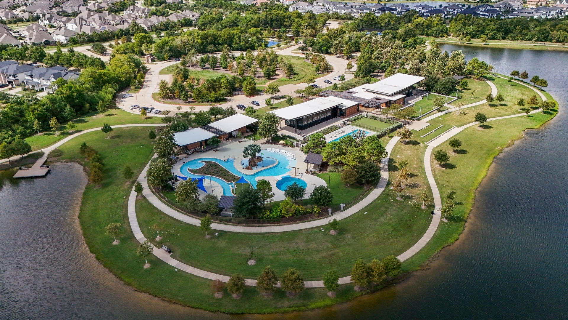 Right across the lake is one of the recreation center complexes.