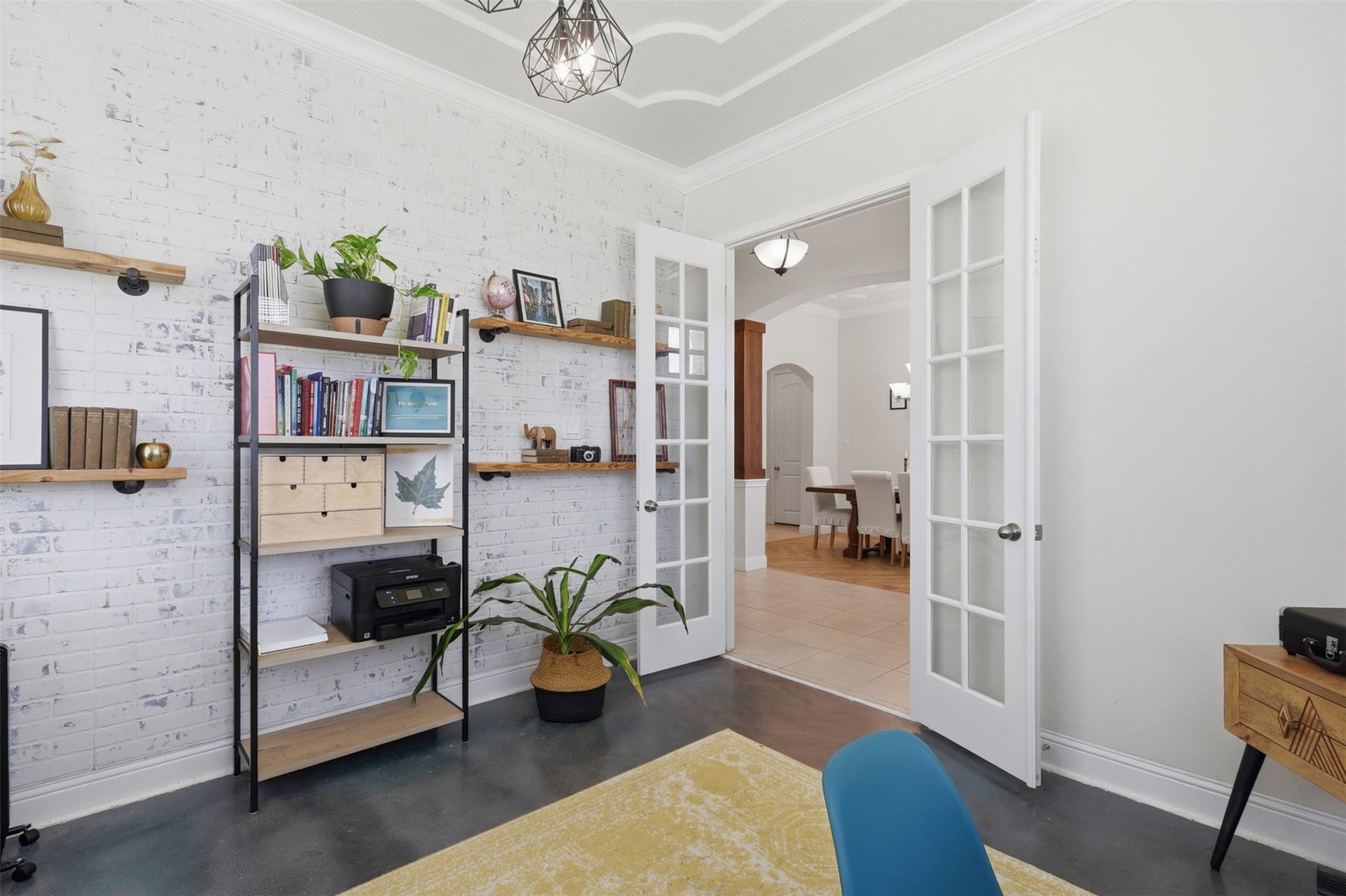 29622 Pewter Run Lane, Katy, TX 77494 French doors create a private workspace ideal for working from home.