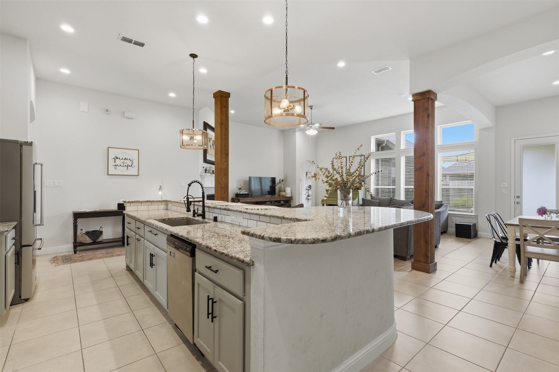 29622 Pewter Run Lane, Katy, TX 77494 Large center island offers additional prep space and seating.