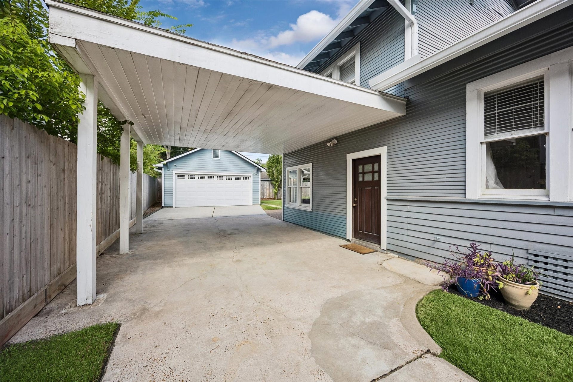 Another angle of the carport