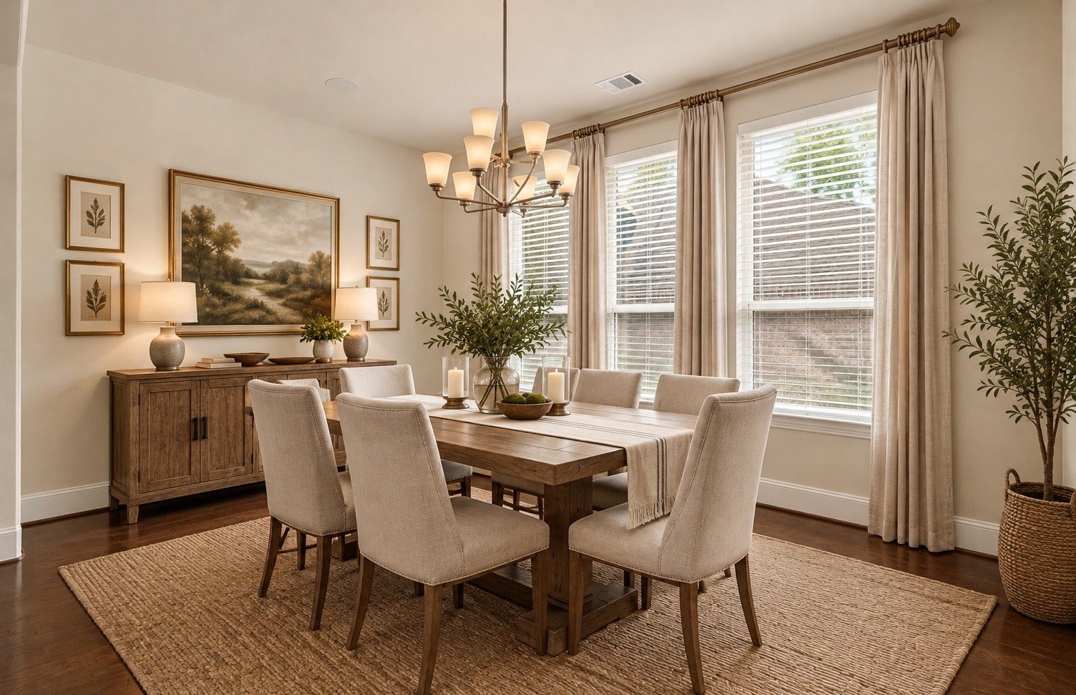 109 Blanton Bend Drive, Montgomery, TX 77316 Virtually staged dining room