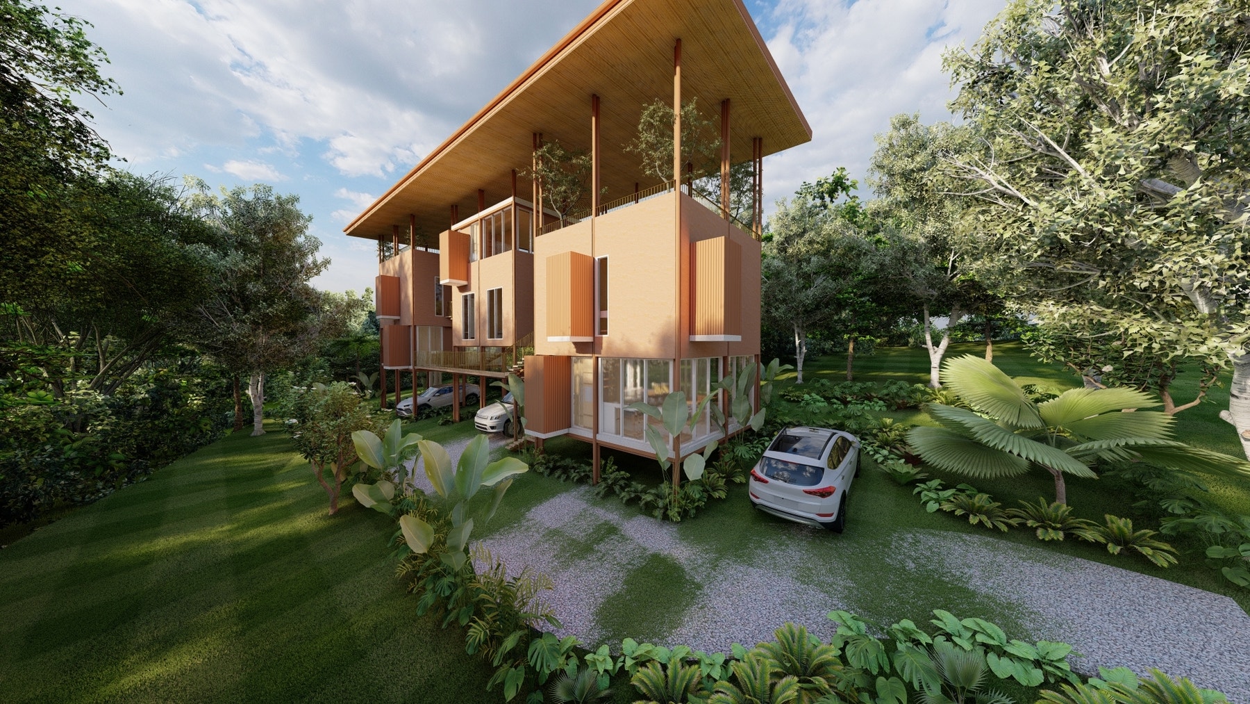 Modern multi unit house near the beach and with pool — photo 3 of 14