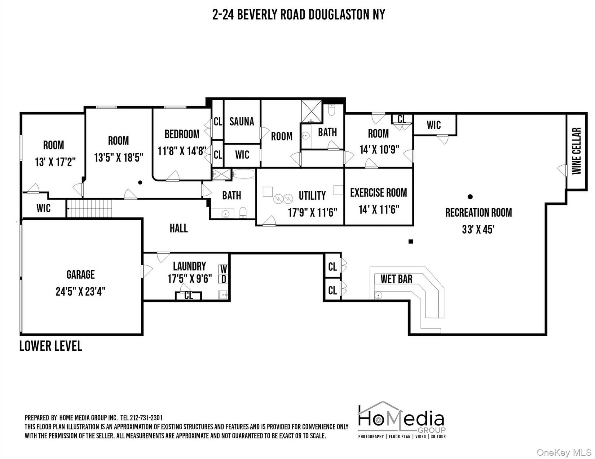 224 Beverly Road, Douglaston, NY 11363 Floor plan lower level