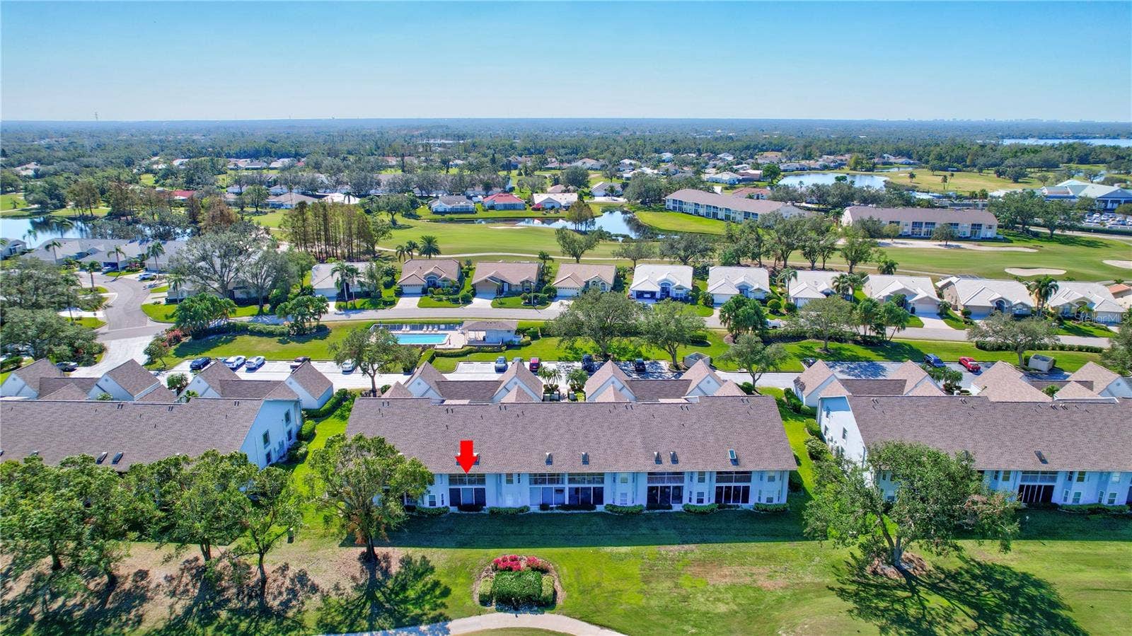 6713 STONE RIVER ROAD, #205, Bradenton, FL 34203 Back Lanai faces the Fairway