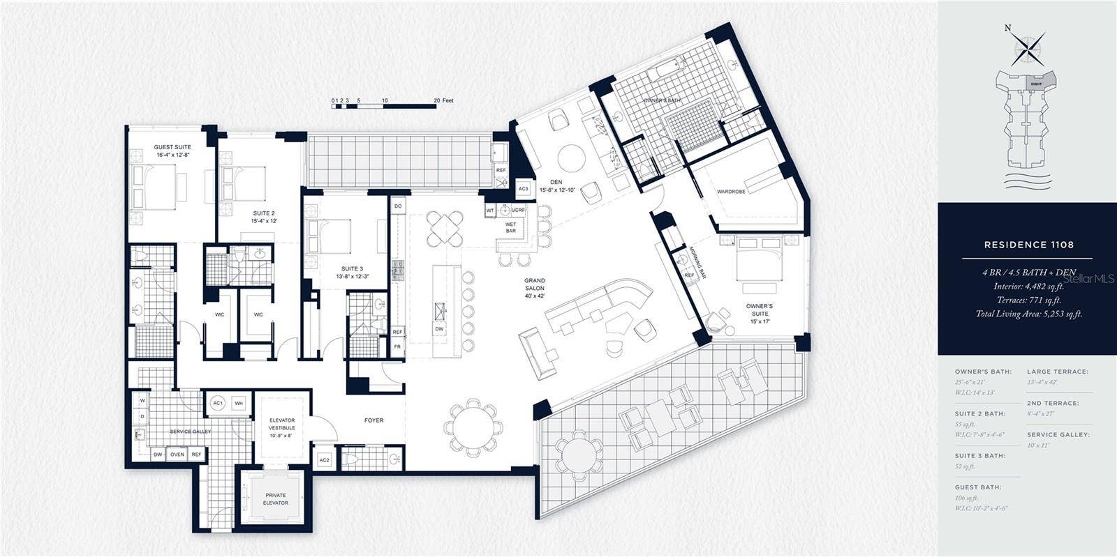 1000 BENJAMIN FRANKLIN DRIVE, #1108, Sarasota, FL 34236 Floorplan