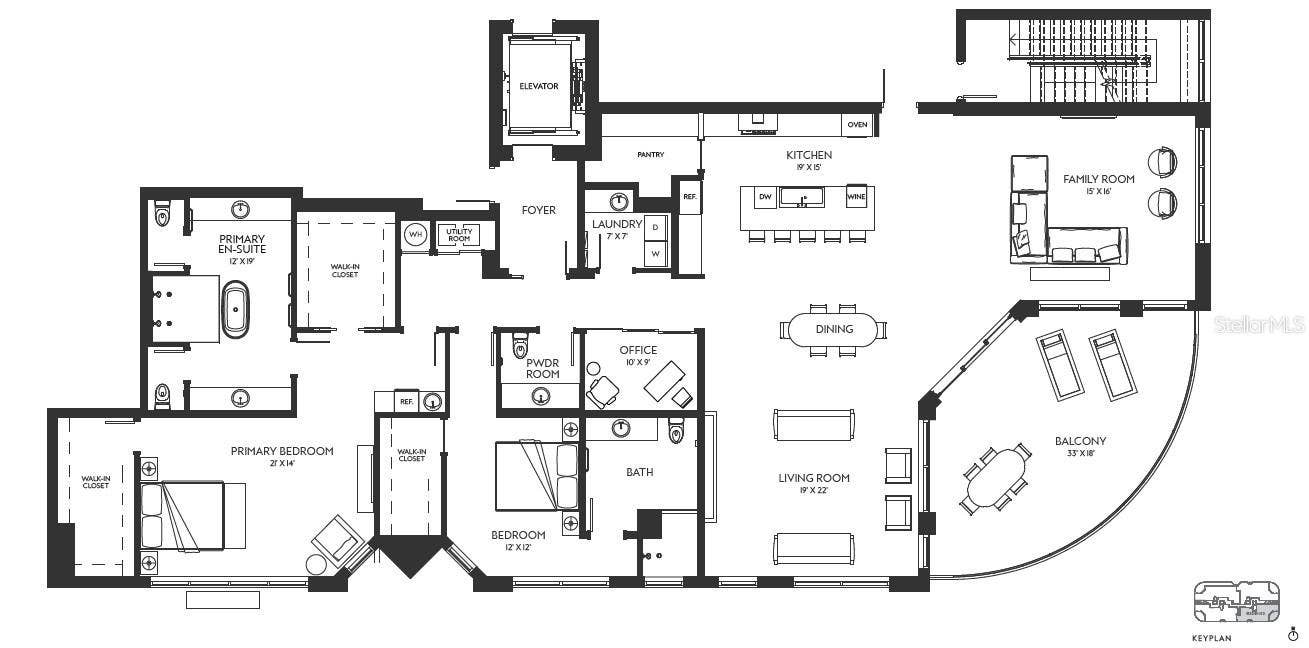 290 COCOANUT AVENUE, #604, Sarasota, FL 34236 Floorplan D