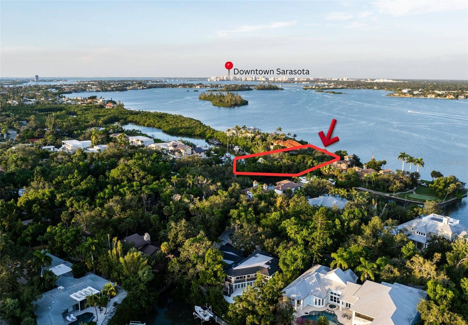 1290 HIDDEN HARBOR WAY, Sarasota, FL 34242 Bay to Canal lot
