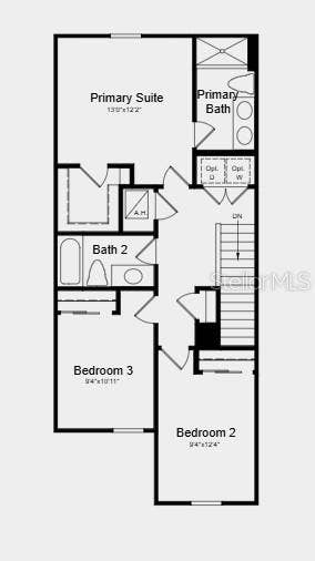 7109 PINELIT COVE, Nokomis, FL 34275 Floor 2 - Additional Highlights Include: GE refrigerator, washer and dryer, extended tile floor on the main level, and window blind throughout the whole house