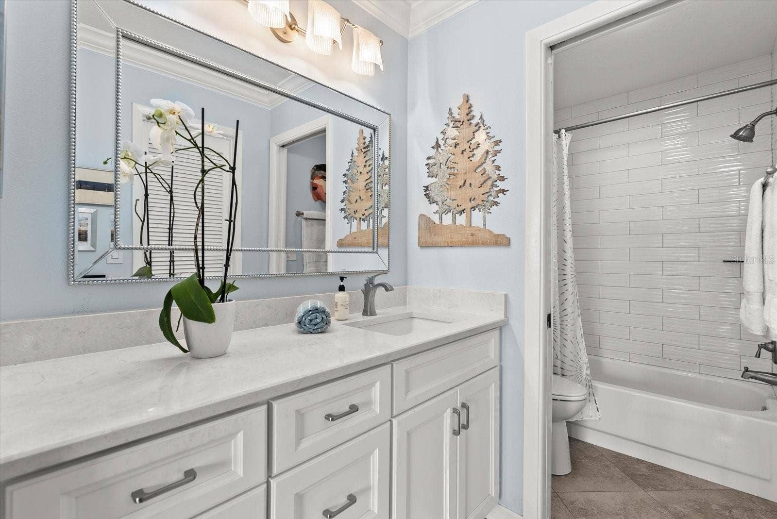 2723 60TH AVENUE DRIVE W, #2723, Bradenton, FL 34207 New Primary Bathroom with custom tile work.