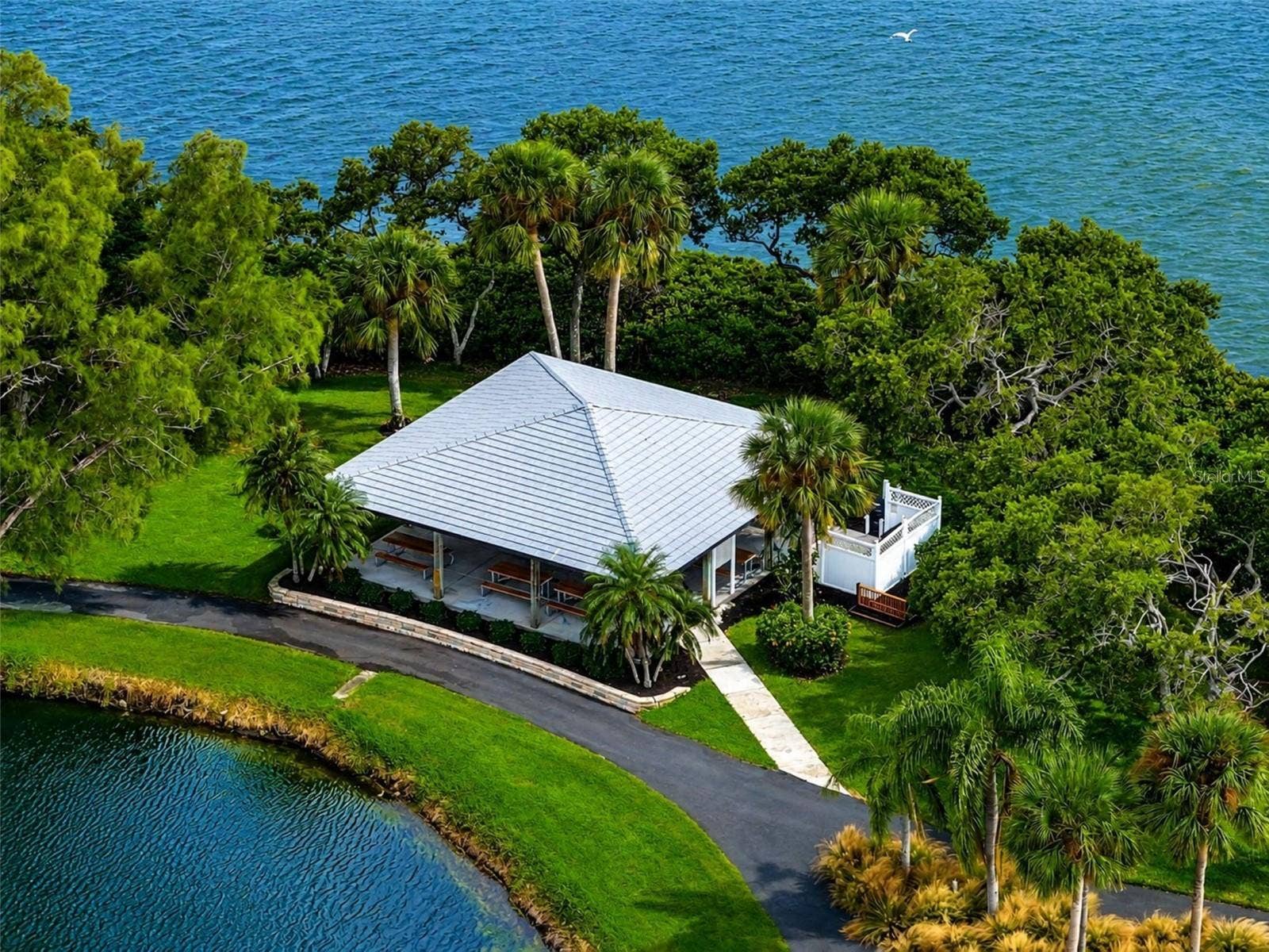 4809 INDEPENDENCE DRIVE, Bradenton, FL 34210 Mt Vernon bayside picnic pavilion from air