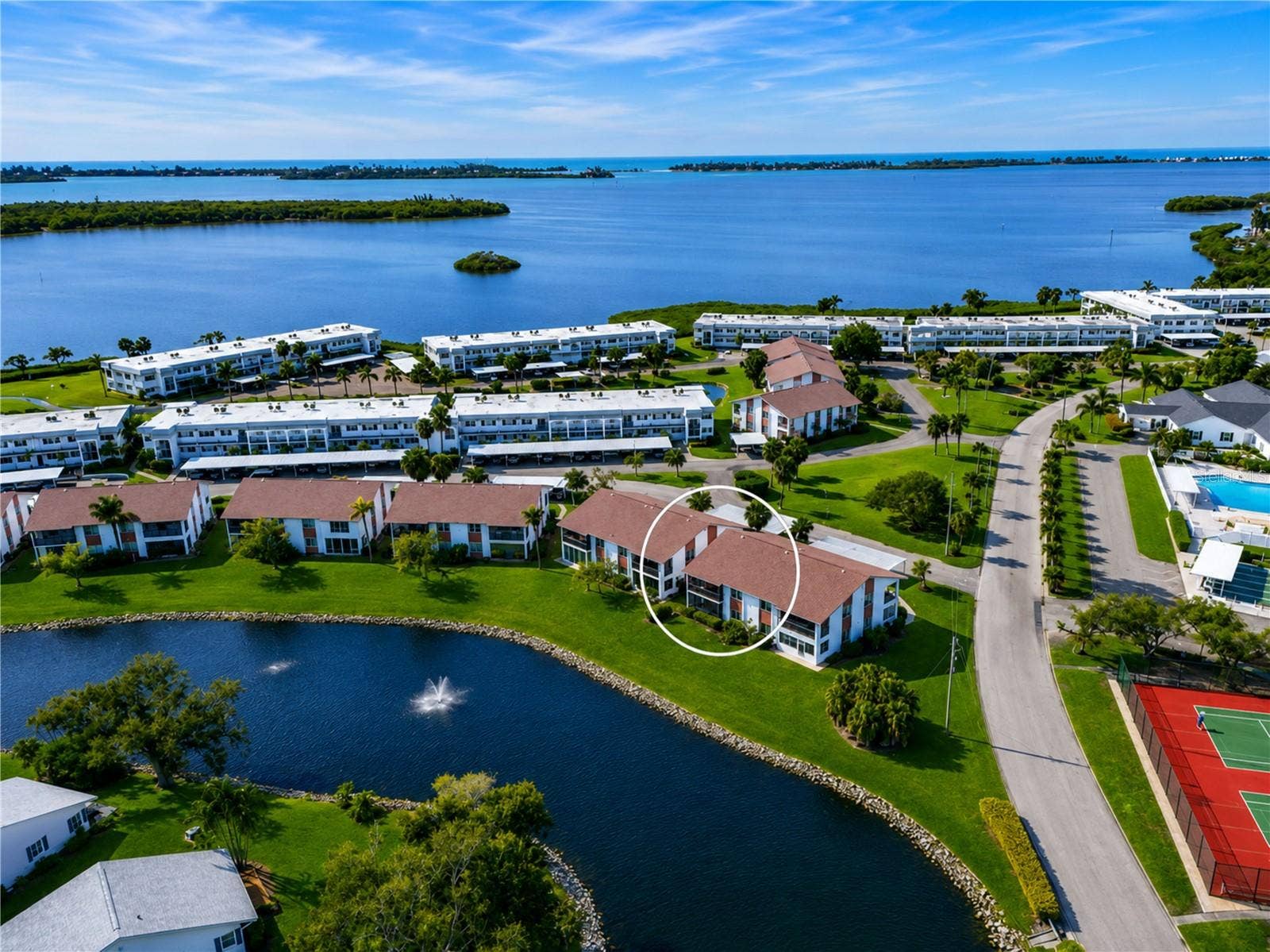 4853 INDEPENDENCE DRIVE, Bradenton, FL 34210 Condo highlighted in white largest floor plan in community