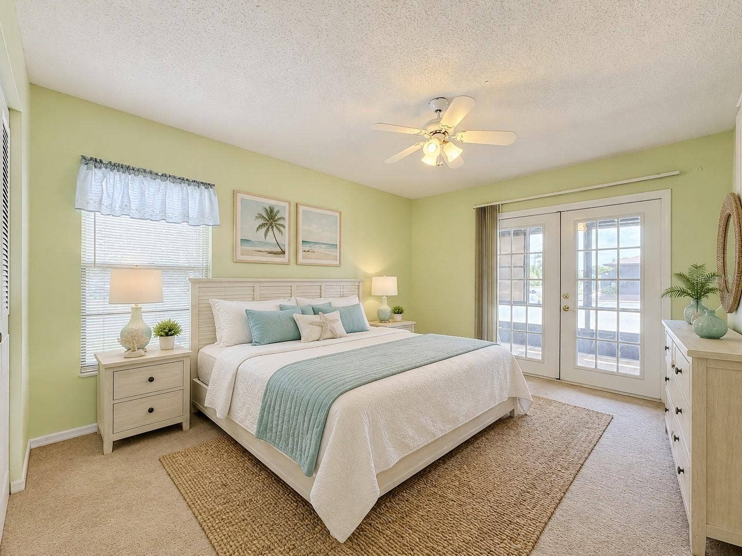 4190 66TH STREET CIRCLE W, #O, Bradenton, FL 34209 Second bedroom with lanai access. virtual staged