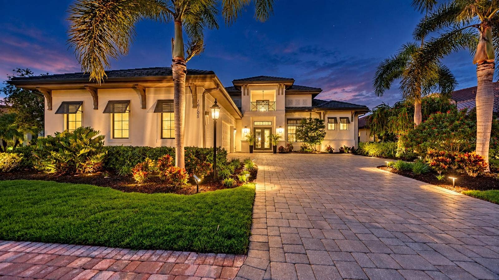 *Landscape lighting is from staked unwired solar landscape lights.