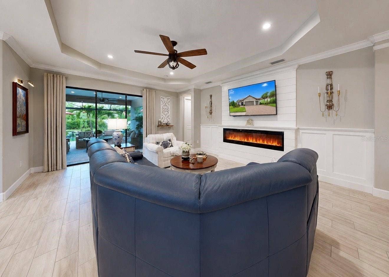 Living Room with Fireplace
