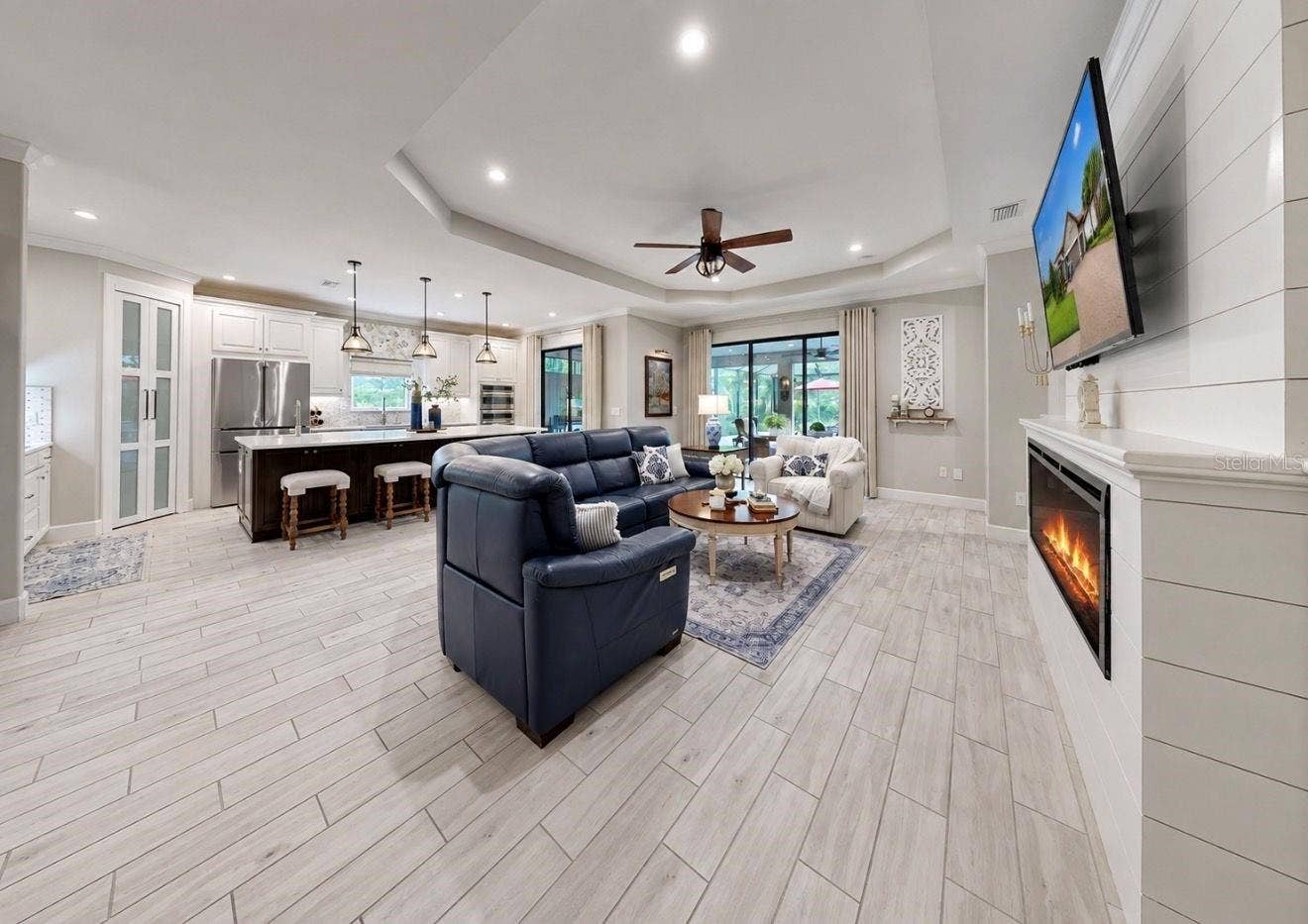 Living Room with Fireplace