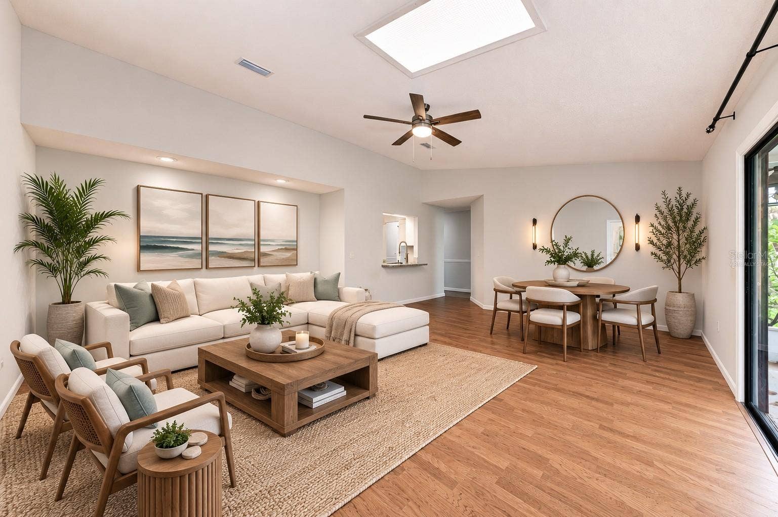 Virtually staged Living Room