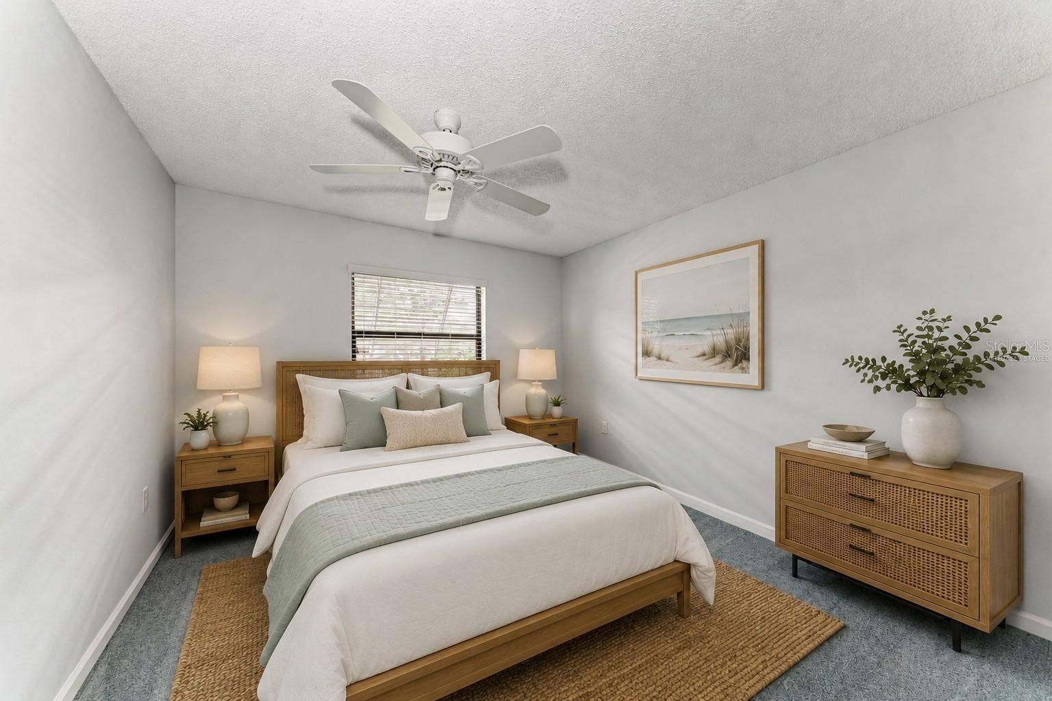 Virtually staged Bedroom 2