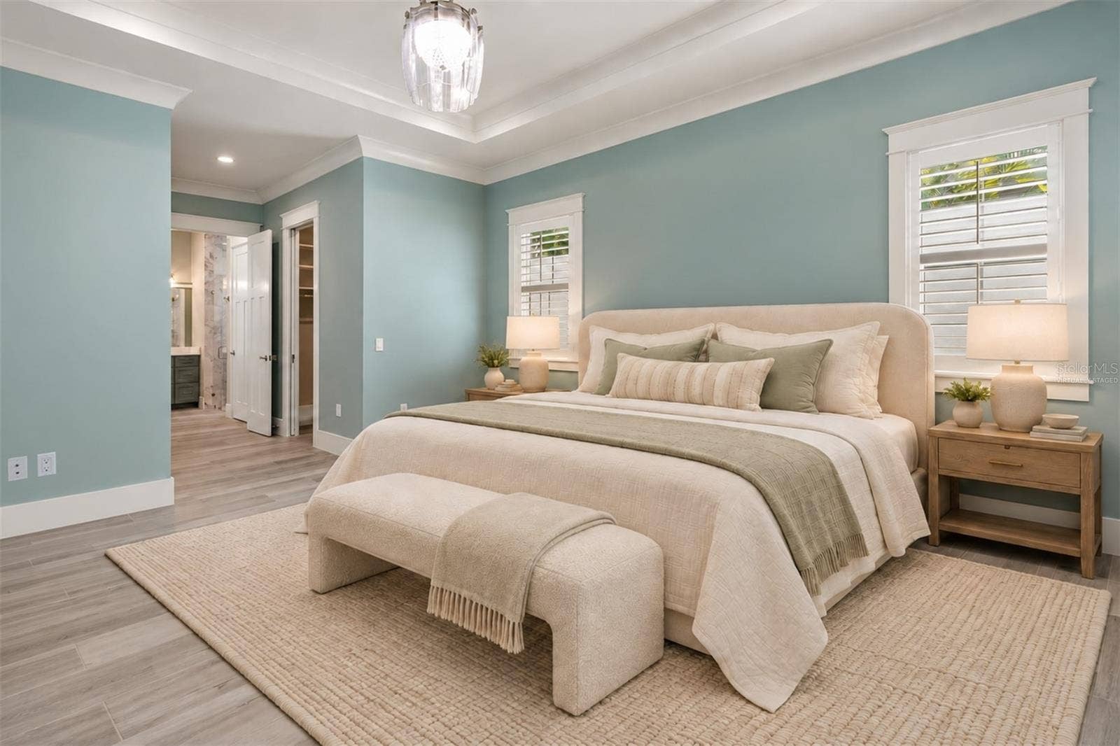 4024 11TH STREET COURT W, Palmetto, FL 34221 Virtually staged ground floor primary bedroom