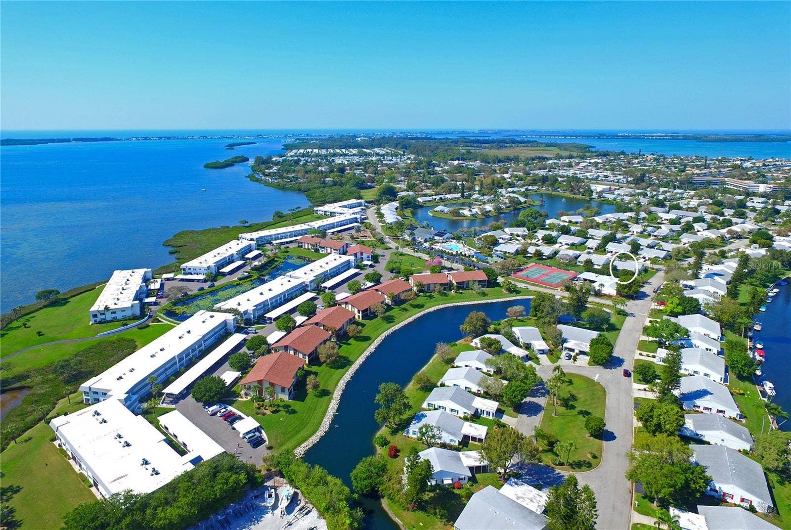 9406 ANDOVER CIRCLE, Bradenton, FL 34210 Villa location highlighted in white