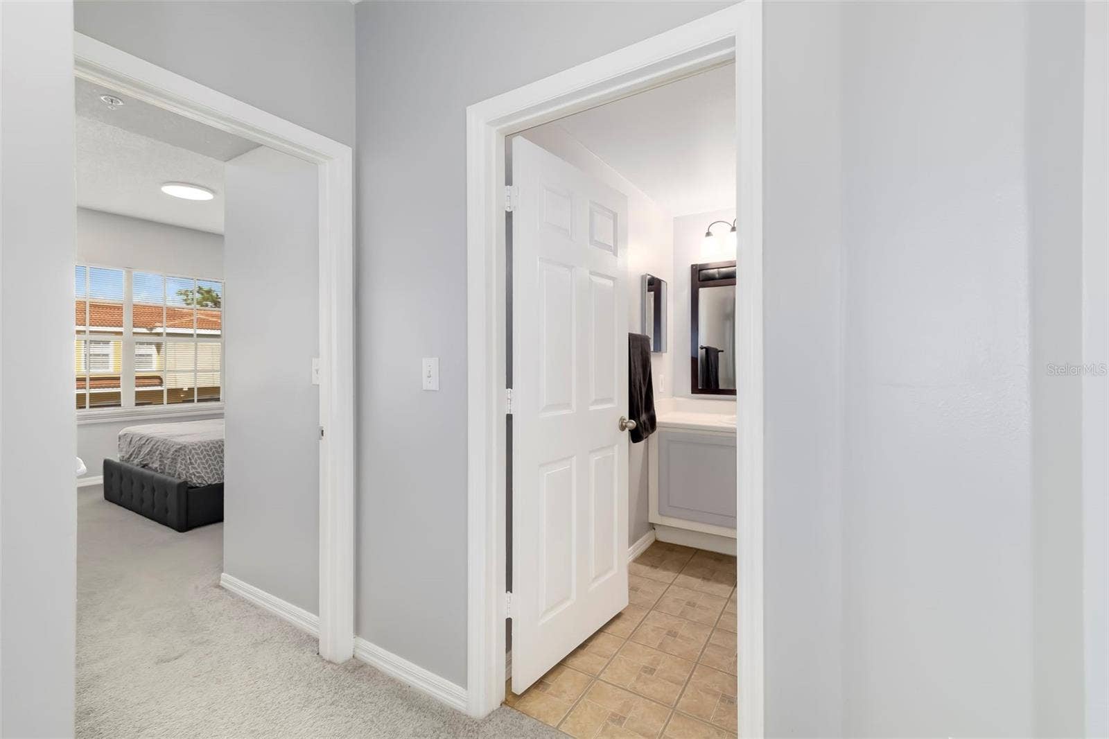 5500 BENTGRASS DRIVE, #6-203, Sarasota, FL 34235 Bedroom 2 & Bathroom 2.