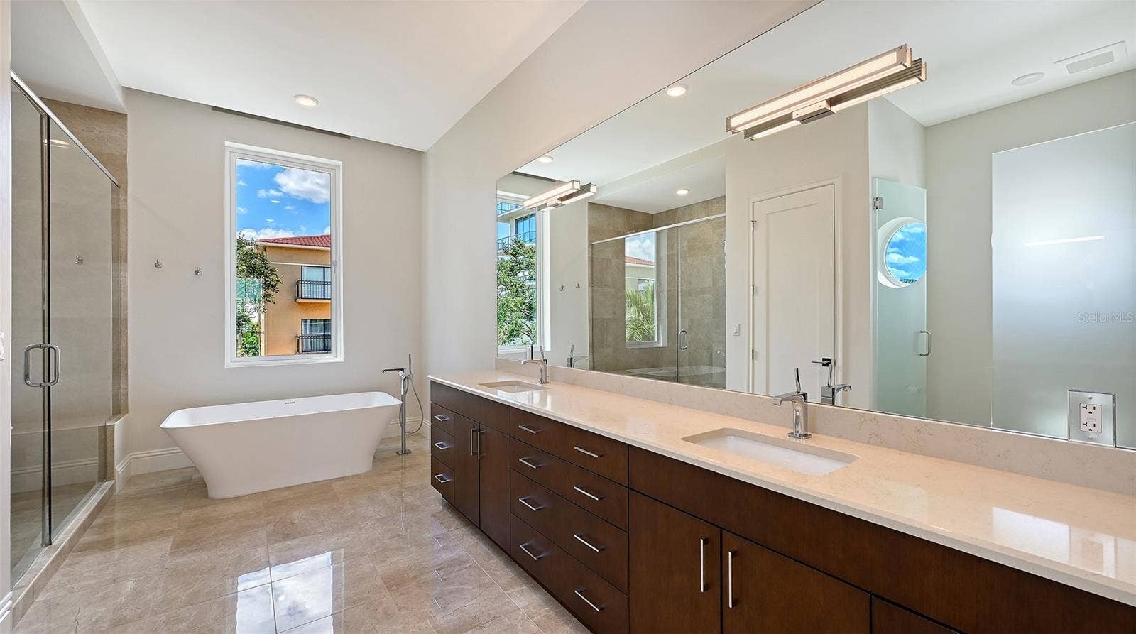 Primary large spa like bathroom