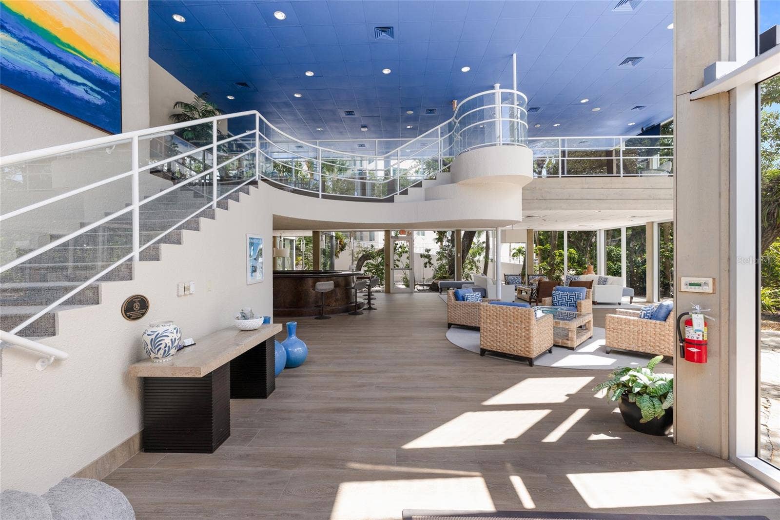 Community gathering room and bar