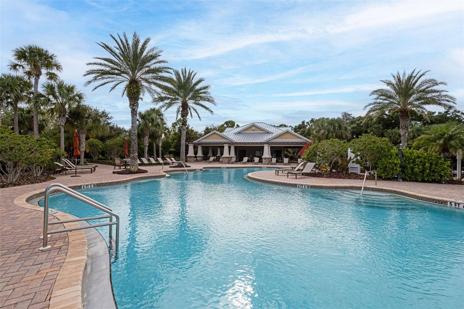 Large community swimming pool for residents to enjoy.