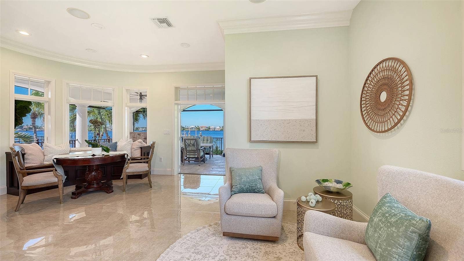 2115 LYCHEE LANE, Nokomis, FL 34275 easy access from family room to balcony for outside dining and views