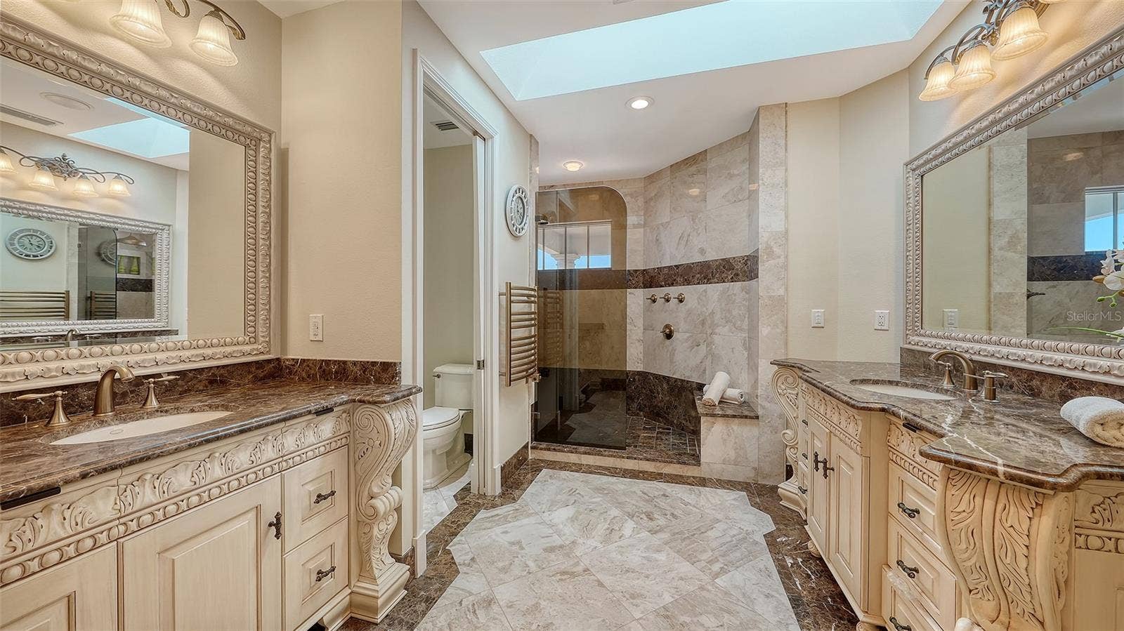 2115 LYCHEE LANE, Nokomis, FL 34275 owers suite bathroom all done in marble