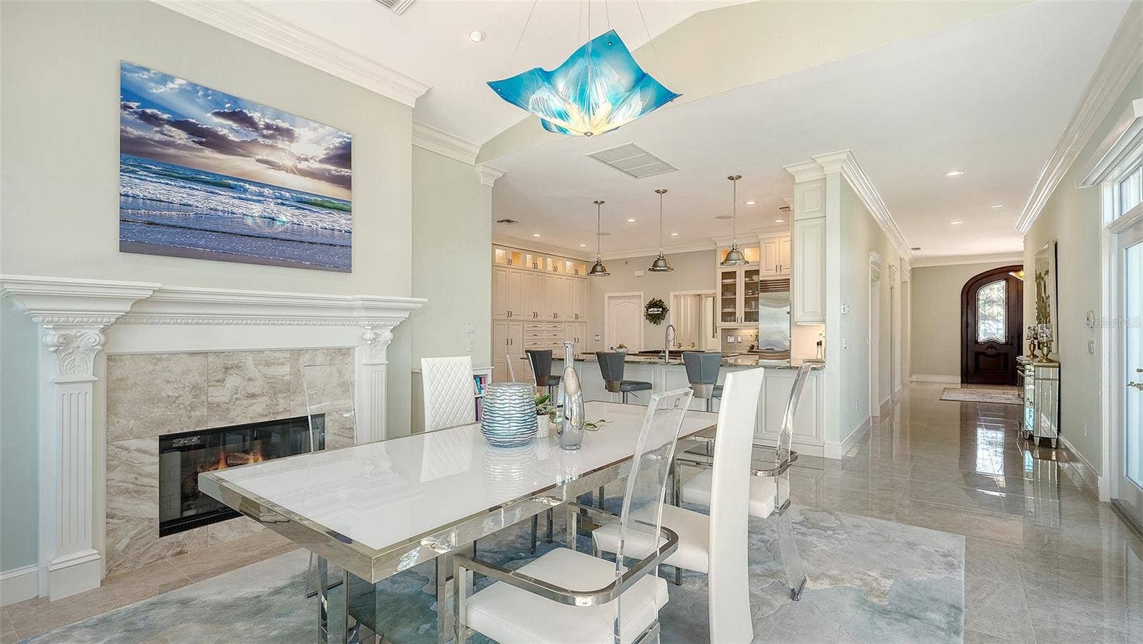 2115 LYCHEE LANE, Nokomis, FL 34275 Fireplace in Dinning room