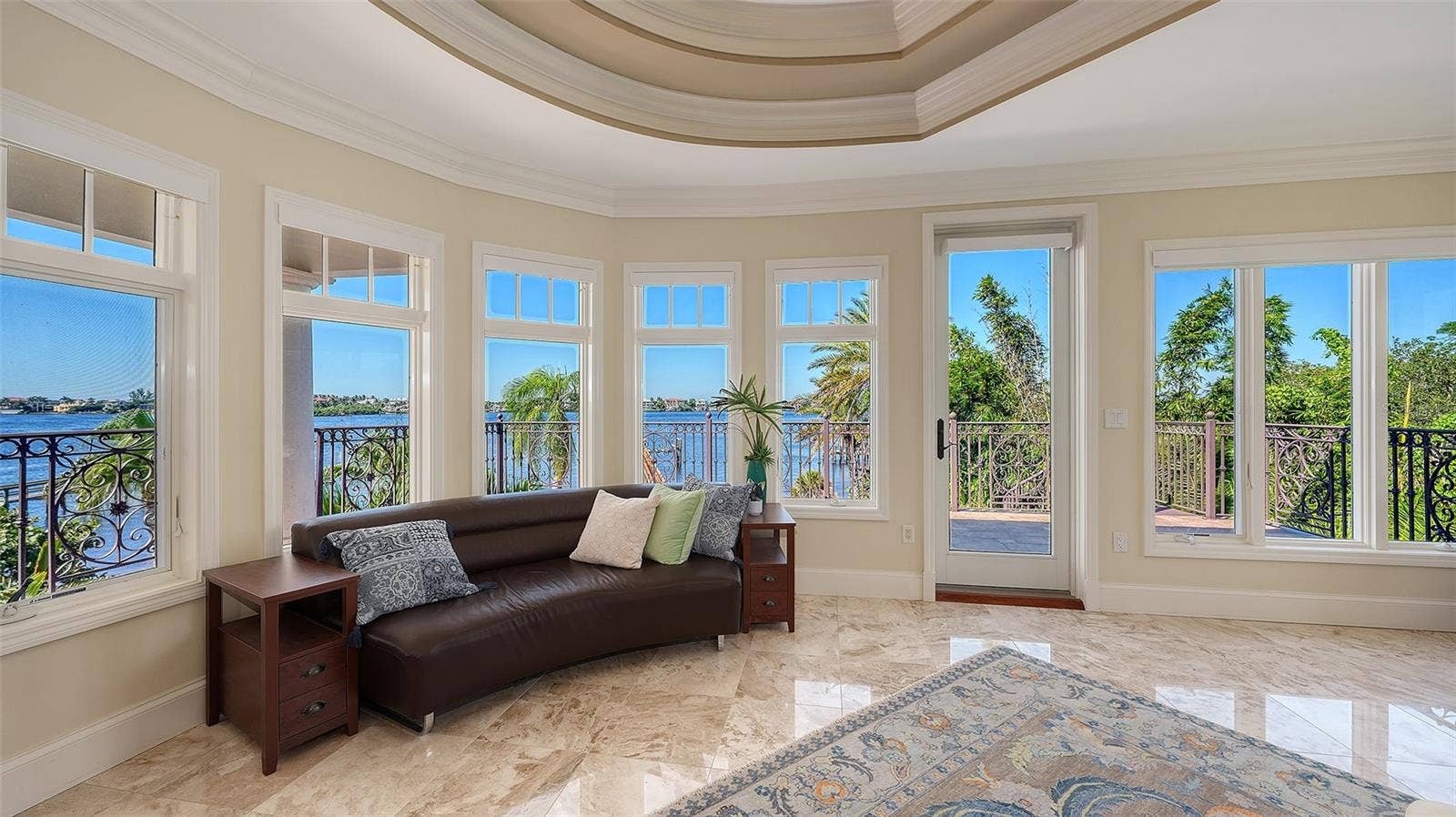 2115 LYCHEE LANE, Nokomis, FL 34275 gorgeous flooring and detailed ceiling