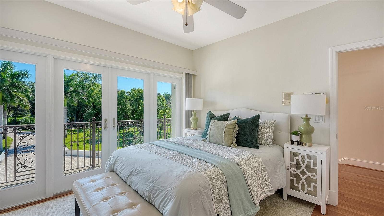 2115 LYCHEE LANE, Nokomis, FL 34275 guest room on second floor facing the fron the of house with balcony