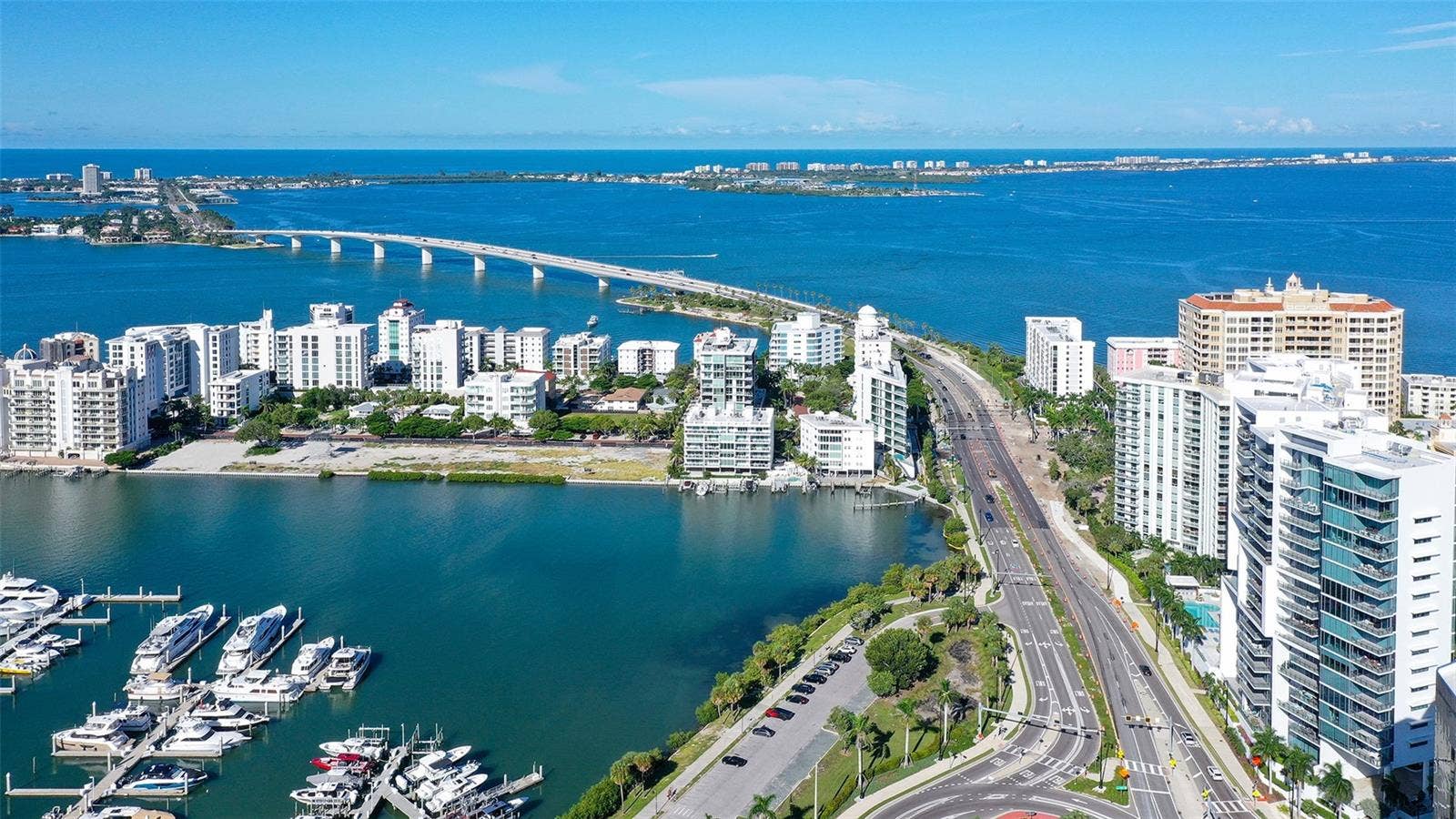 1155 N GULFSTREAM AVENUE, #207, Sarasota, FL 34236 A scenic drive along John Ringling Boulevard across the iconic Ringling Bridge leads to the charming shops and restaurants of St. Armands Circle and the beautiful beaches of Lido Key.